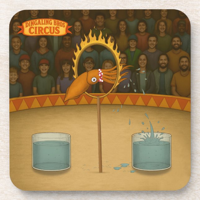 Squirty squid coaster (Front)