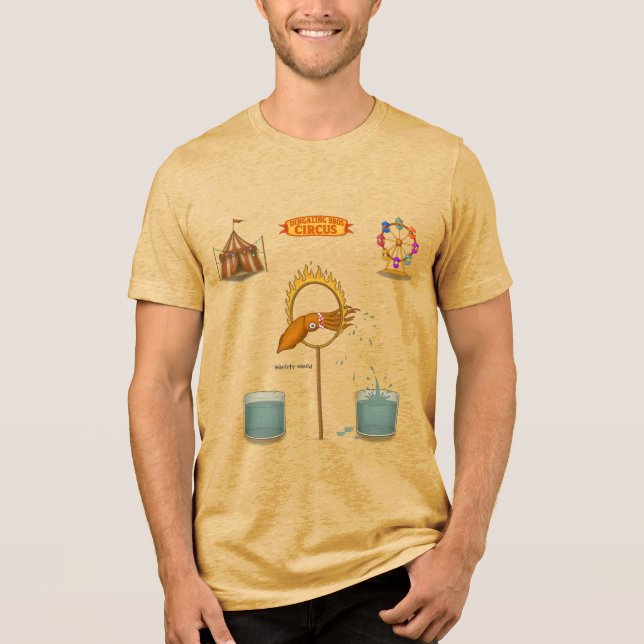 Squirty squid Tri-Blend shirt (Front)