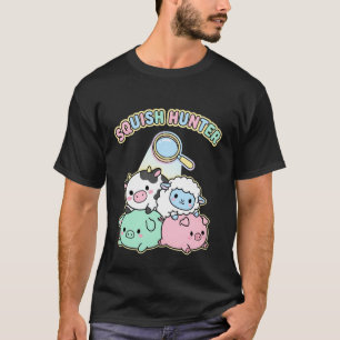 Squish Hunter Cute Kawaii Animals Cow Pig Lamb T-Shirt