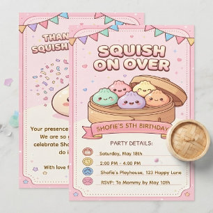 Squish On Over Birthday Invite