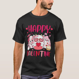 Squish Squad Happy Valentine Gifts Cute For Kids W T-Shirt