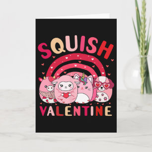 Squish Valentine Squad Gifts Cute For Kids Woman L Card