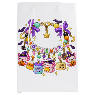 Squishes Beaded Bracelet Halloween Moon Dough Butt Medium Gift Bag
