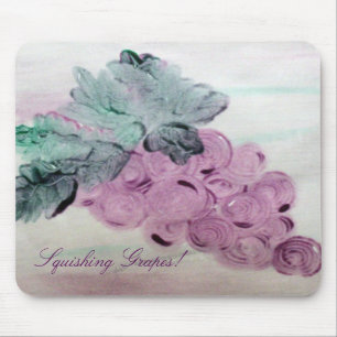 Squishing Grapes Mouse Pad