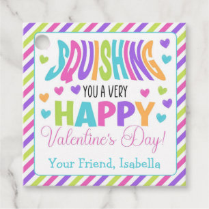 Squishing you a Happy Valentine's Day Favour Tags
