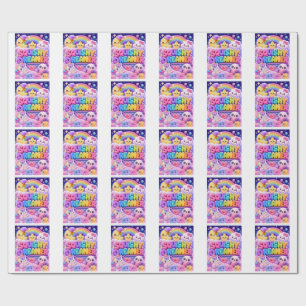 Squishy Dreamer Cute Kawaii Unicorn Panda Moon Wrapping Paper