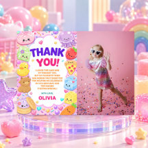 Squishy Girl Cute Kawaii Colourful Birthday Photo
