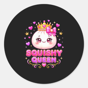 Squishy queen dumpling kawaii pastel anime classic round sticker