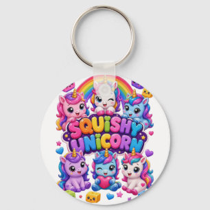 Squishy Unicorn Cute Kawaii Baby Unicorns Rainbow Key Ring