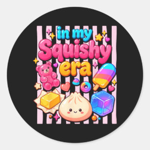Squishy Vibes Kawaii Dumpling Rainbow Aesthetic Classic Round Sticker