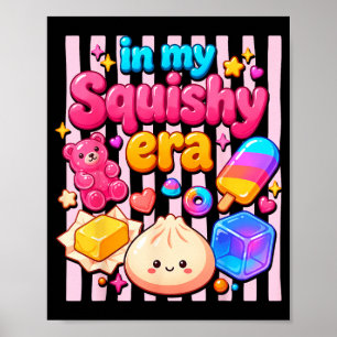 Squishy Vibes Kawaii Dumpling Rainbow Aesthetic Poster