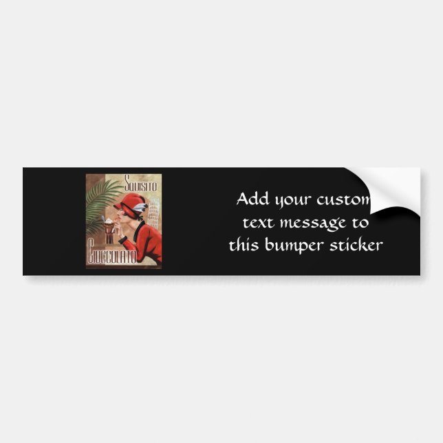 Squisito Cioccolato Italian Chocolate Woman in Red Bumper Sticker (Front)