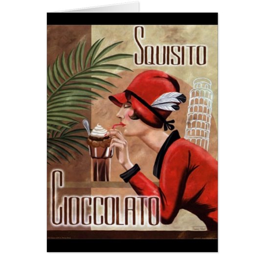 Squisito Cioccolato Italian Chocolate Woman in Red Card