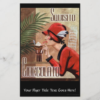 Squisito Cioccolato Italian Chocolate Woman in Red Flyer