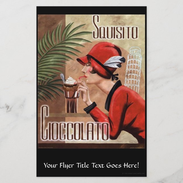 Squisito Cioccolato Italian Chocolate Woman in Red Flyer (Front)