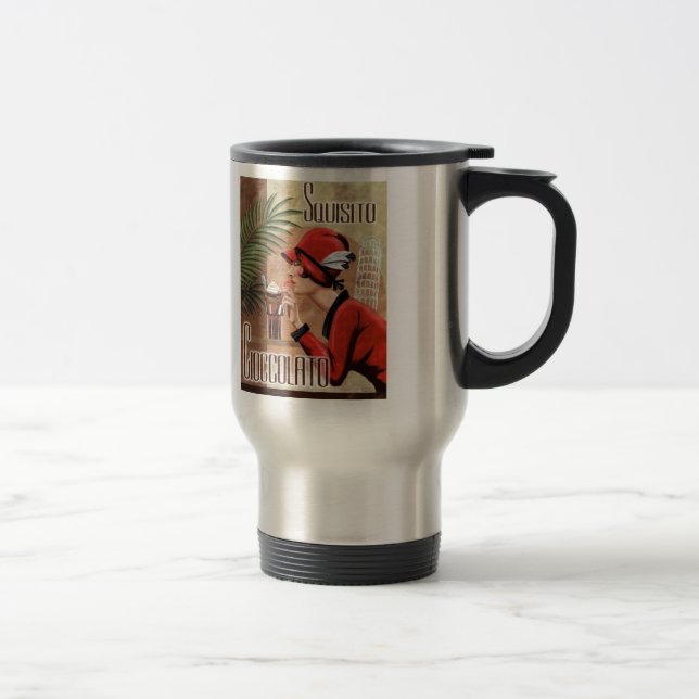 Squisito Cioccolato Italian Chocolate Woman in Red Travel Mug (Right)