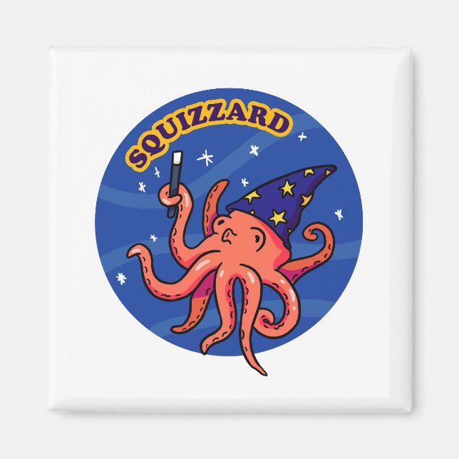 Squizzard Funny Magic Animal Pun Magnet (Front)