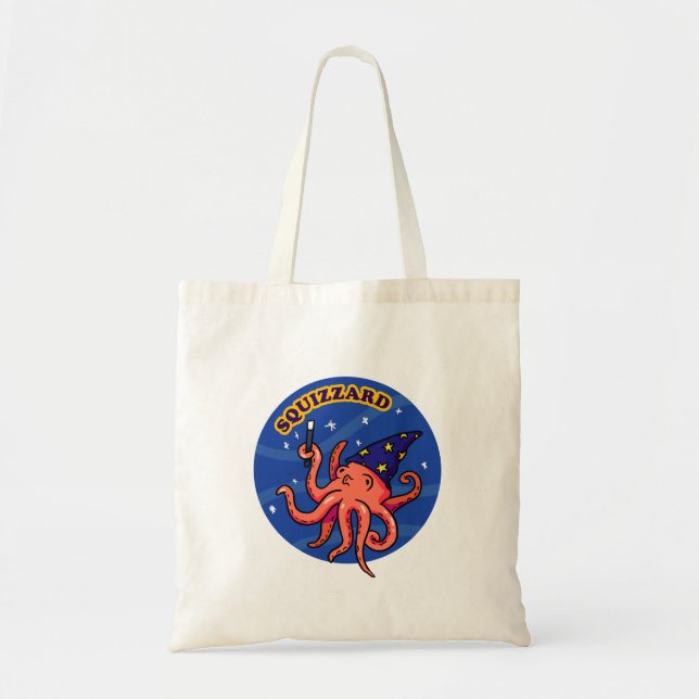 Squizzard Funny Magic Animal Pun Tote Bag (Front)