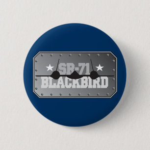 SR-71 Blackbird 6 Cm Round Badge