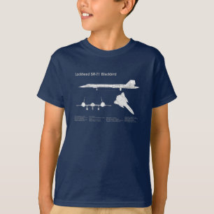 SR-71 Blackbird - Aeroplane Blueprint Plans ABD T-Shirt