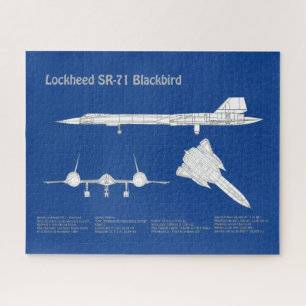 SR-71 Blackbird - Airplane Blueprint Plans ABD Jigsaw Puzzle