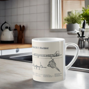 SR-71 Blackbird - Airplane Blueprint Plans SD Coffee Mug