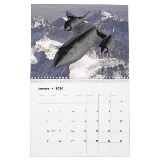 SR-71 Blackbird Calendar (Jan 2026)