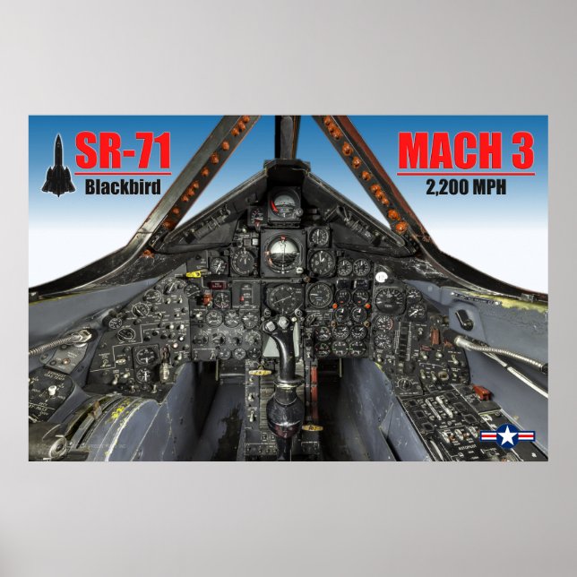 SR-71 BLACKBIRD COCKPIT POSTER (Front)