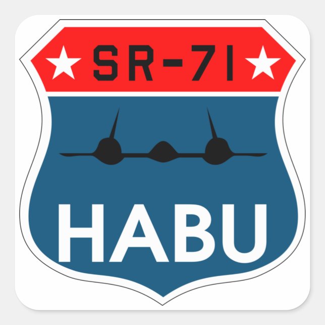 SR-71 Blackbird "Habu" Insignia Sticker (Front)