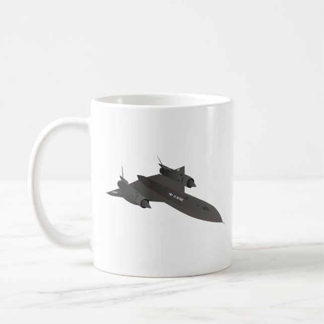 SR-71 Blackbird Reconnaissance Aircraft Coffee Mug (Left)