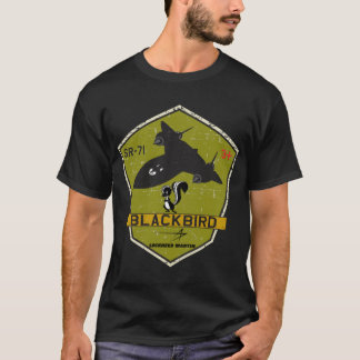 SR-71 Blackbird Skunkworks - Grunge Style T-Shirt