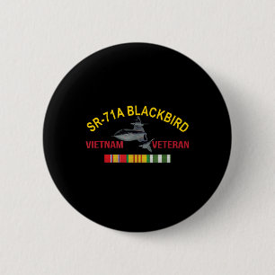Sr-71a Blackbird Vietnam Veteran Sr 71 Blackbird A 6 Cm Round Badge