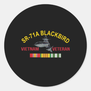 Sr-71a Blackbird Vietnam Veteran Sr 71 Blackbird A Classic Round Sticker