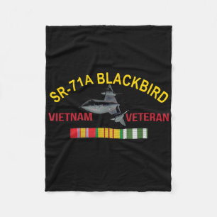 Sr-71a Blackbird Vietnam Veteran Sr 71 Blackbird A Fleece Blanket