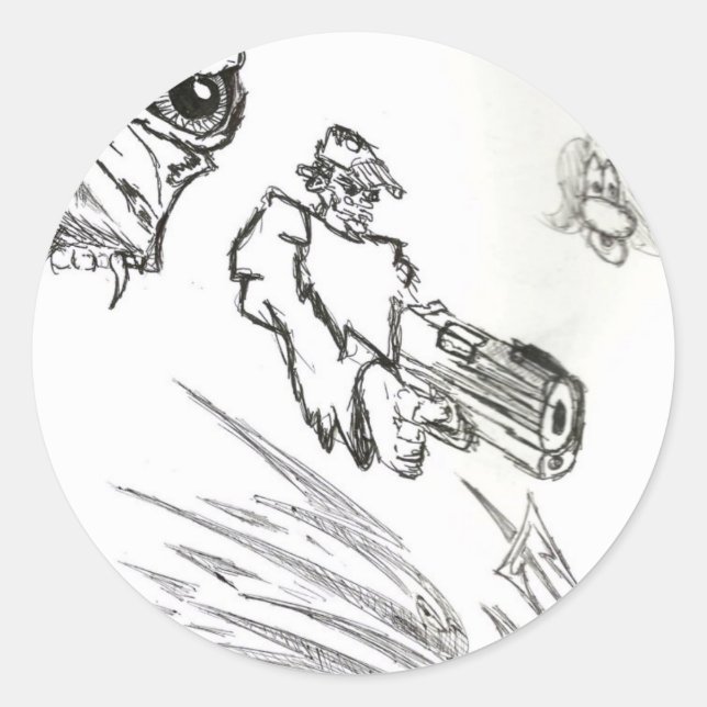 SR Designs artwork Classic Round Sticker (Front)