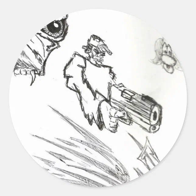 SR Designs artwork Classic Round Sticker | Zazzle