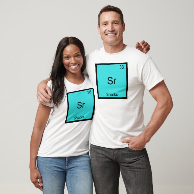 Sr - Sharks Funny Element Chemistry Symbol T-Shirt (Unisex)