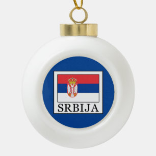 Srbija Ceramic Ball Christmas Ornament