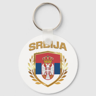 Srbija Flag Shield Serbia Key Ring