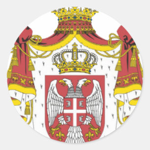 Srbija Grb / Serbian Coat of Arms Classic Round Sticker