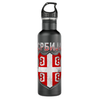 Srbija - Serbia - Serbian Cross  710 Ml Water Bottle