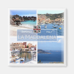 SRD023 LA MADDALENA - Mosaic - Sardinia - Fridge Magnet