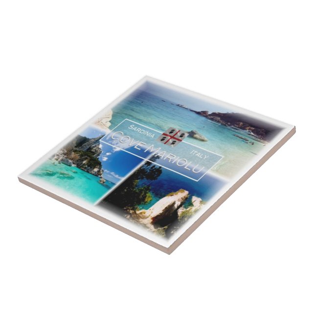 SRD036 COVE MARIOLU, Mosaic, Sardinia, Fridge Tile (Side)