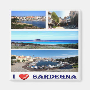 SRD041 SARDINIA I Love, Mosaic, Italy, Fridge Magnet