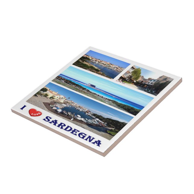 SRD041 SARDINIA I Love, Mosaic, Italy, Tile (Side)