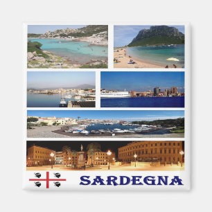 SRD042 SARDINIA, Mosaic, Italy, Fridge Magnet