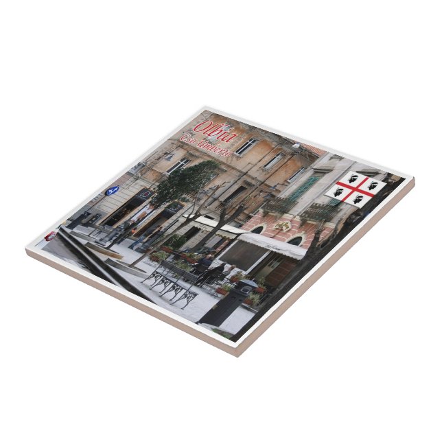 SRD059 OLBIA, Corso Umberto, Sardinia, Tile (Side)