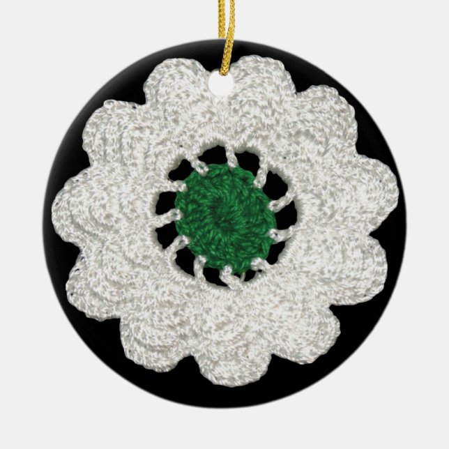 Srebrenica cvijet ceramic tree decoration (Front)