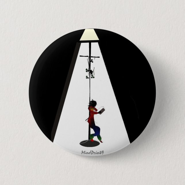 Sreetlight Reading 6 Cm Round Badge (Front)