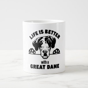 Srgdrr - Life Is Better With A Great Dane Pullover Large Coffee Mug